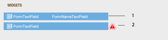 Forms widget list
