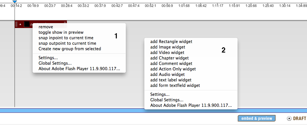 Right click menus
