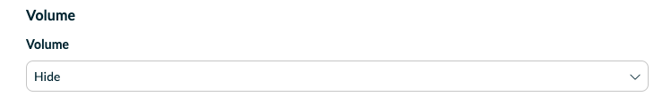 playout volume settings
