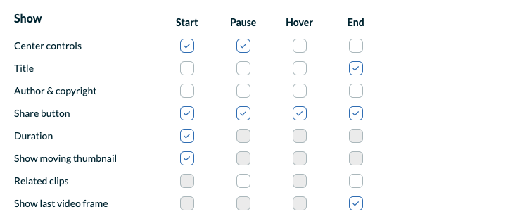 player states settings
