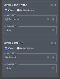 Interactive Studio hide text and button